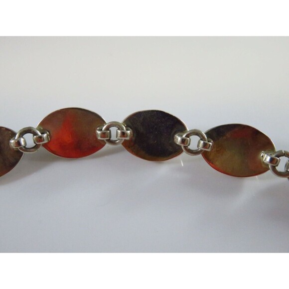 Sterling Silver 7 3/4" Bracelet Azurite-Malachite Blue Green Polished Cabochon - Picture 9 of 12